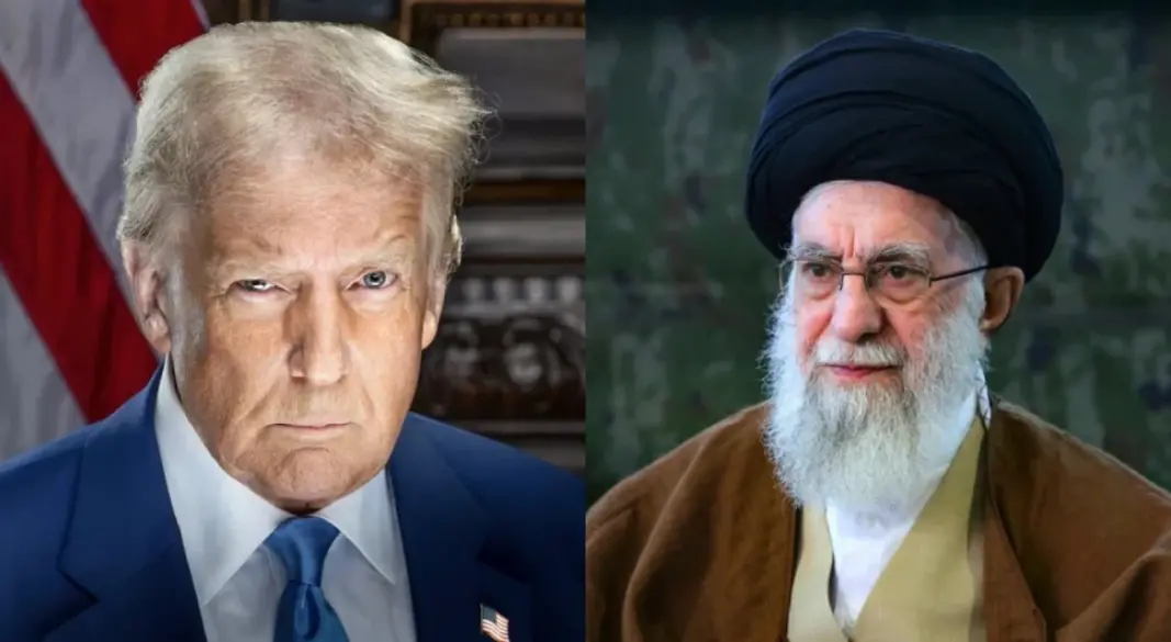 বাম থেকে ডোনাল্ড ট্রাম্প ও আয়াতুল্লাহ আলি খামেনি। ছবি : সংগৃহীত