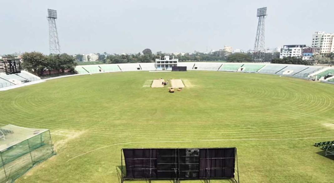 বগুড়ার শহীদ চান্দু স্টেডিয়াম।
