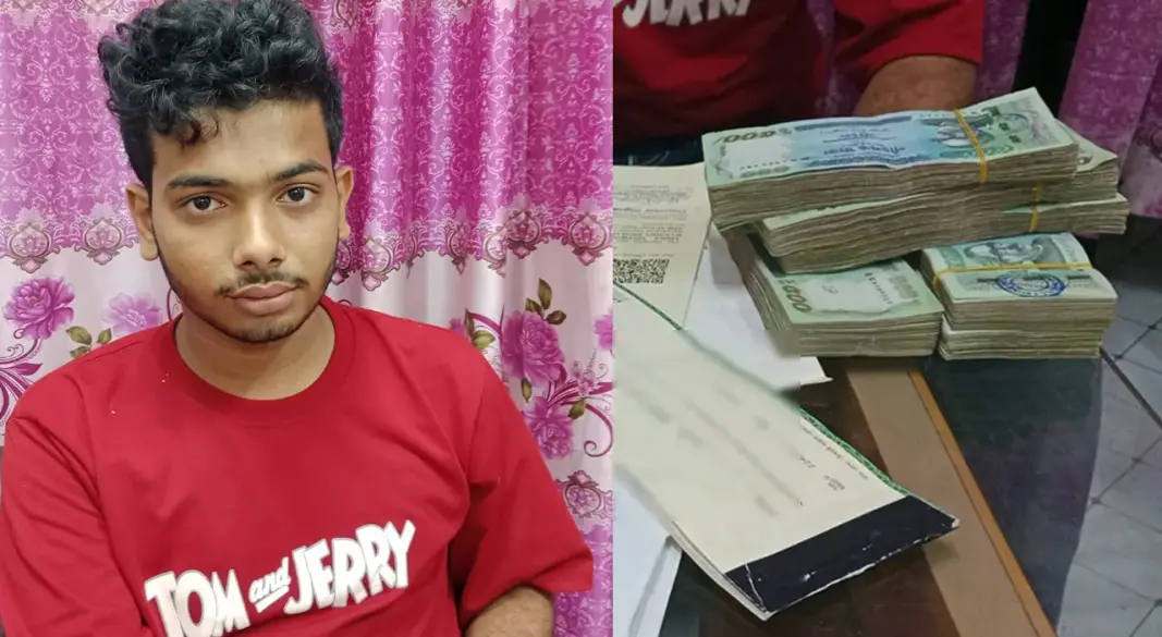 অটোচালক ও কুড়িয়ে পাওয়া টাকা। ছবি: সংগৃহীত