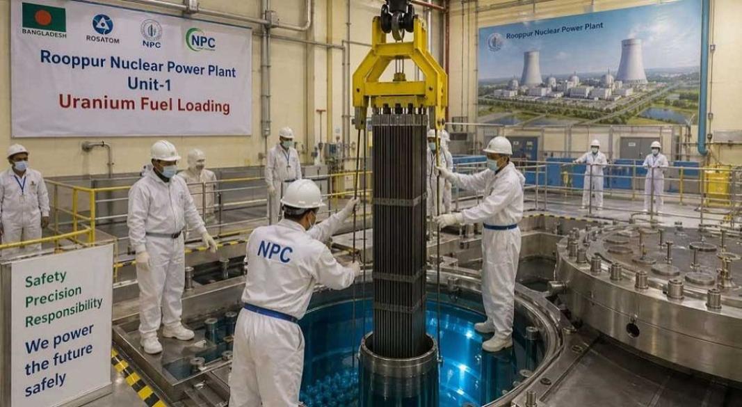 পাবনার রূপপুরে দেশের প্রথম পারমাণবিক বিদ্যুৎকেন্দ্রের চুল্লিতে ‘ফুয়েল লোডিং’ শুরু হয়েছে আজ। সংগৃহীত ছবি