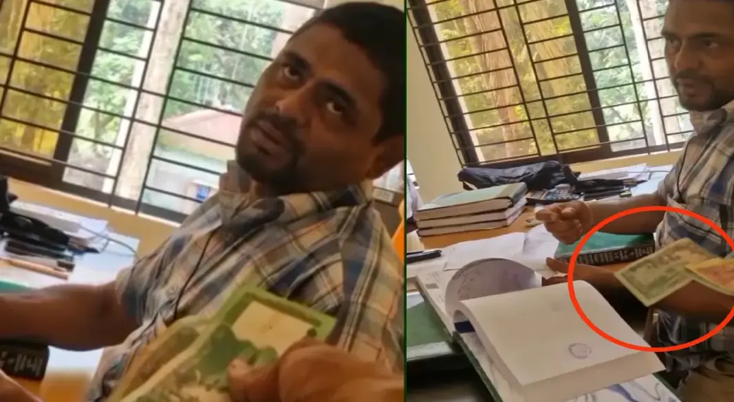 ঘুষ নেওয়ার দৃশ্য। ছবি : সংগৃহীত