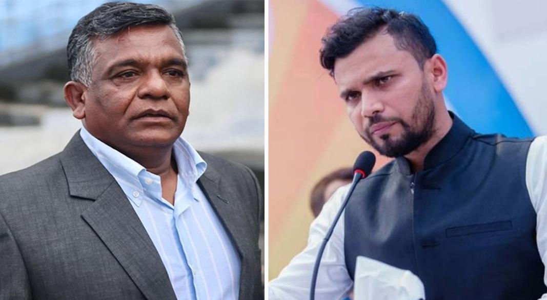 আমিনুল ইসলাম বুলবুল ও মাশরাফি বিন মর্তুজা। ছবি : সংগৃহীত