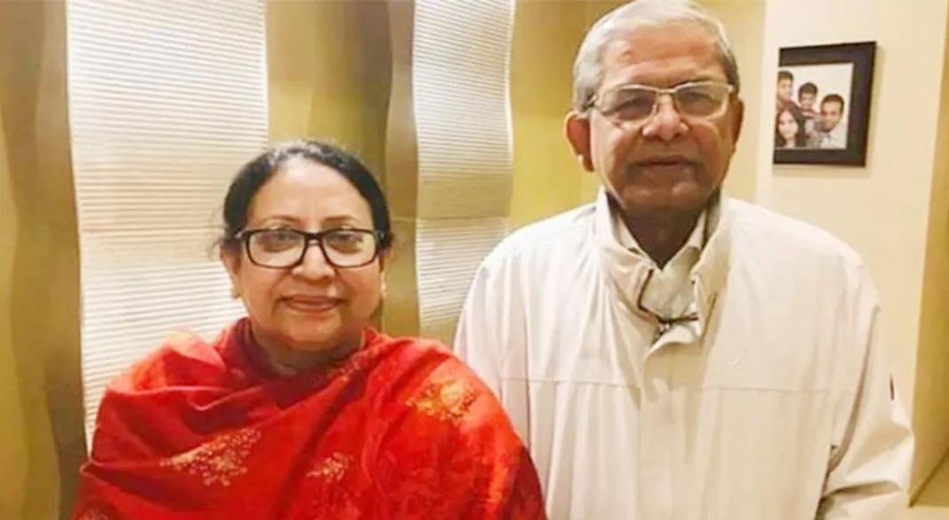 মির্জা ফখরুল ইসলাম ও তার সহধর্মিণী মিসেস রাহাত আরা বেগম। ছবি : সংগৃহীত