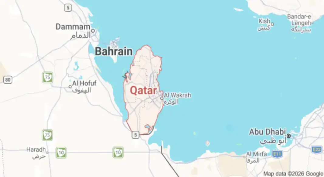কাতারের মানচিত্র। ছবি : সংগৃহীত