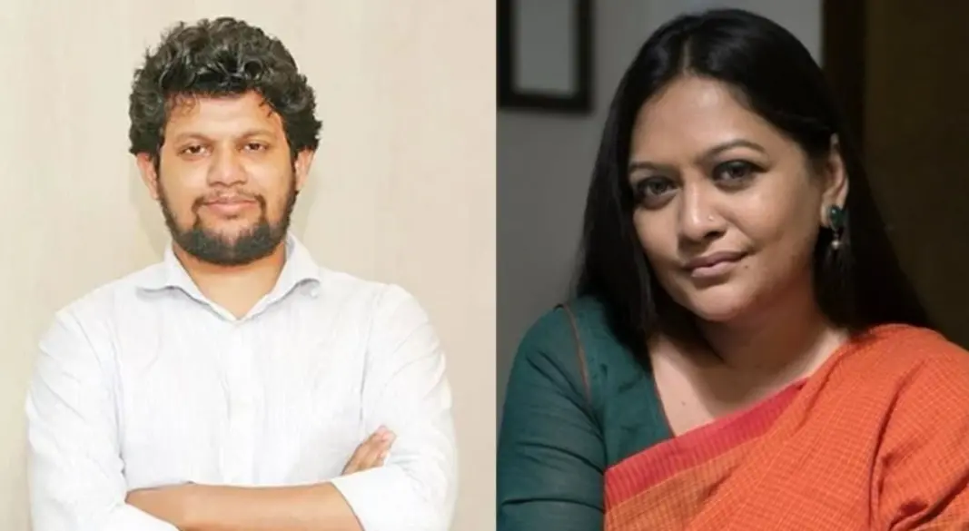 বাঁ থেকে মাহফুজ আলম ও ডা. তাজনুভা জাবীন।  ছবি : সংগৃহীত