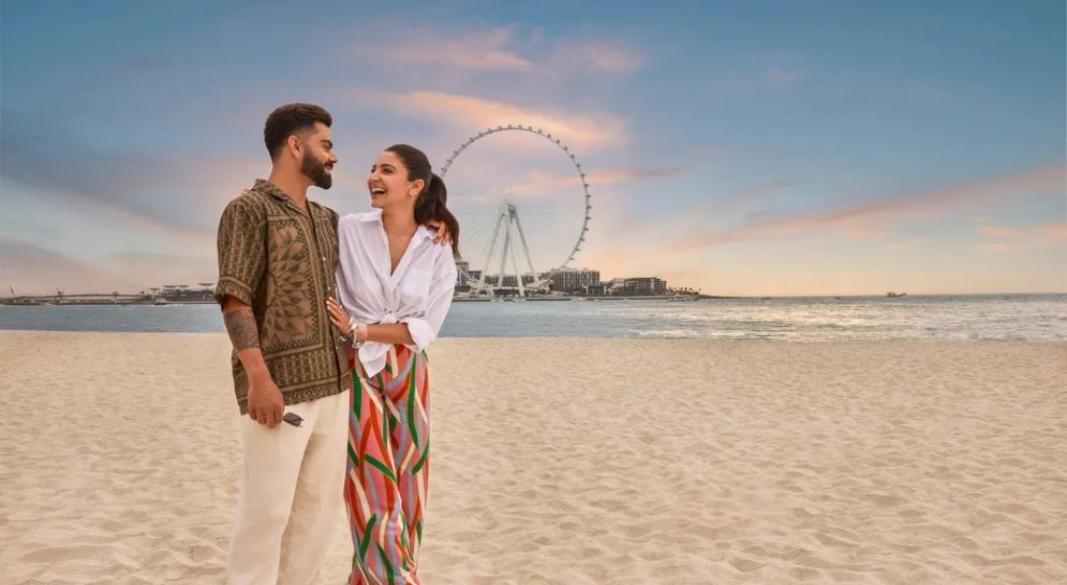 দুবাইয়ে বিরাট-আনুশকার রোমান্সে মুগ্ধ নেটদুনিয়া। ছবি: সংগৃহীত