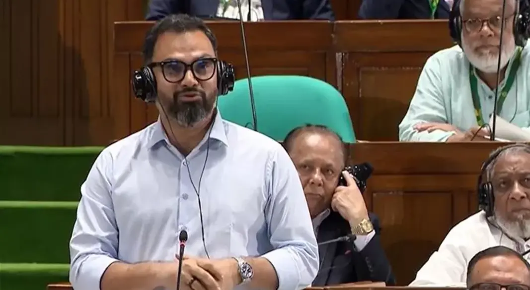 জাতীয় সংসদে বক্তব্য দেন যুব ও ক্রীড়া প্রতিমন্ত্রী আমিনুল হক। ছবি: সংগৃহীত