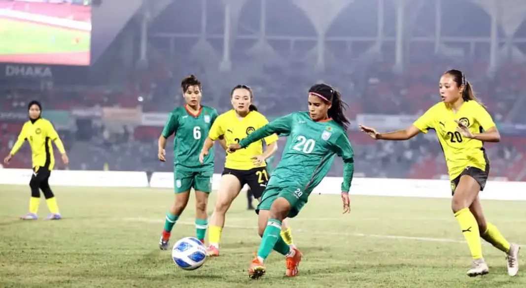 ম্যাচের দৃশ্য। ছবি : সংগৃহীত