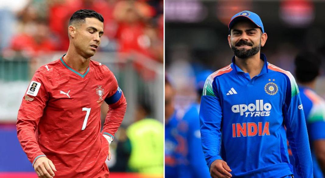 ক্রিশ্চিয়ানো রোনালদো ও বিরাট কোহলি। ছবি: সংগৃহীত