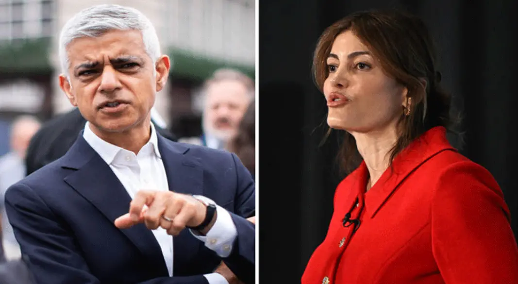 সাদিক খান (বাঁয়ে) ও লাইলা কানিংহাম। ছবি: সংগৃহীত