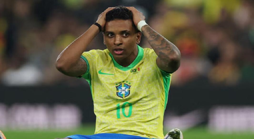 গুরুতর চোটের কারণে ২০২৬ বিশ্বকাপে খেলতে পারবেন না রিয়াল মাদ্রিদের ব্রাজিলিয়ান উইঙ্গার রদ্রিগো। ছবি: রয়টার্স