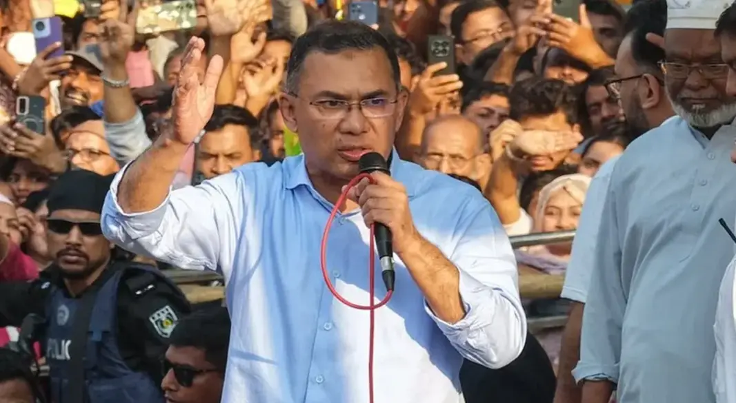 বক্তব্য রাখছেন বিএনপি চেয়ারম্যান তারেক রহমান। ছবি : সংগৃহীত