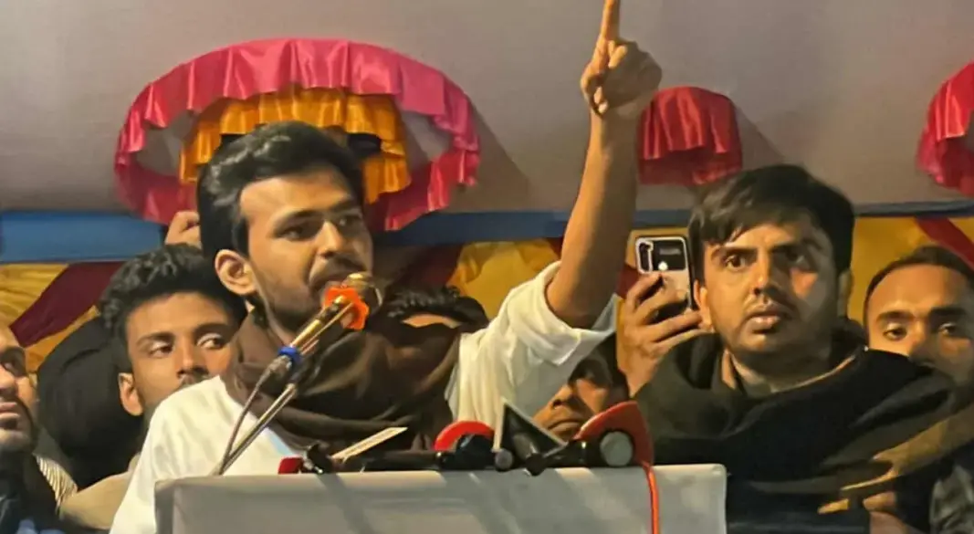 বক্তব্য রাখছেন আসিফ মাহমুদ সজীব ভূঁইয়া। ছবি : সংগৃহীত