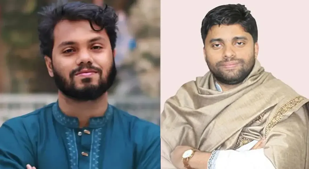 শরিফ ওসমান হাদি ও ডা. মো. আব্দুল আহাদ। ছবি : সংগৃহীত