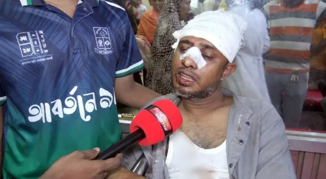 হামলার পর আহত জসীম মাতবর। ছবি: সংগৃহীত