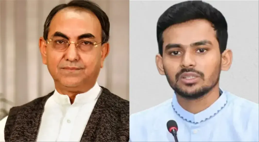 মির্জা আব্বাস ও আসিফ মাহমুদ সজীব ভুঁইয়া। ছবি : সংগৃহীত