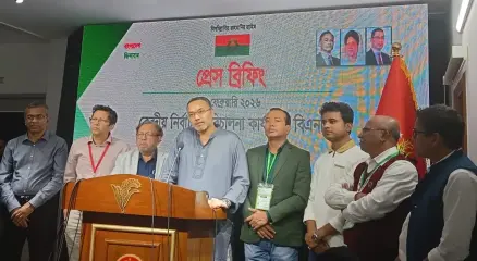 বক্তব্য রাখছেন মাহদী আমিন। ছবি : সংগৃহীত